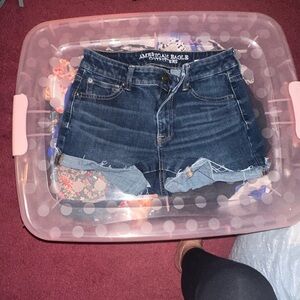 American Eagle Outfitters Dark Blue Denim Jean Shorts